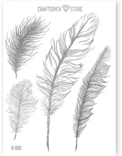 naklejka seriya Boho B-005, serebro Фото 