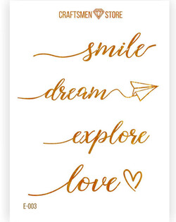 naklejka seriya Beauty Words e-004, zoloto Фото 