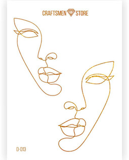 naklejka seriya Line Art D-013, zoloto Фото 